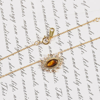 Gold-plated Tiger's Eye necklace